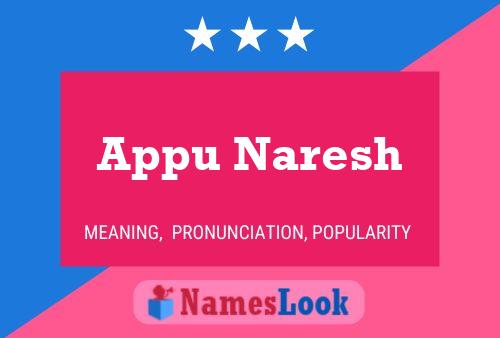 Appu Naresh Namensposter