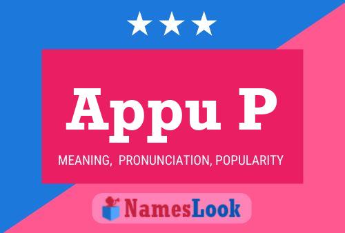 Appu P Namensposter