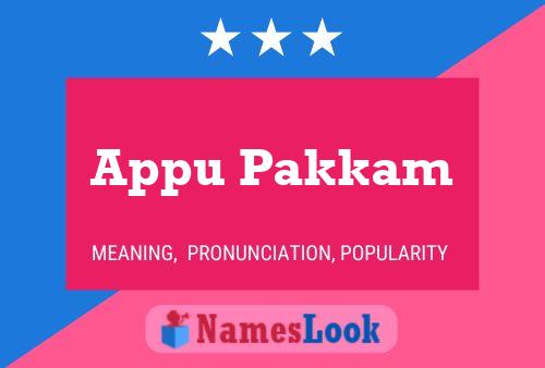 Appu Pakkam Namensposter