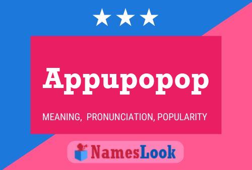 Appupopop Namensposter