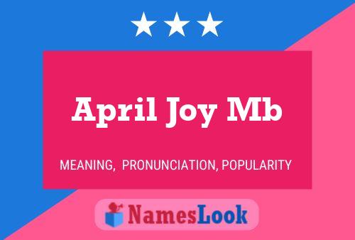 April Joy Mb Namensposter