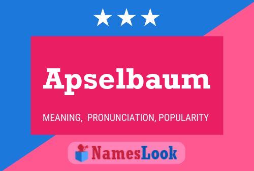 Apselbaum Namensposter