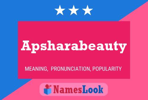 Apsharabeauty Namensposter