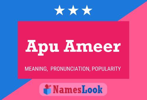 Apu Ameer Namensposter