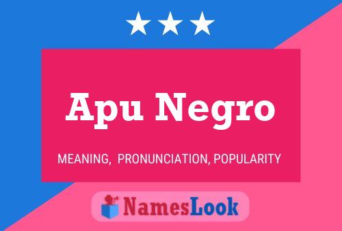 Apu Negro Namensposter