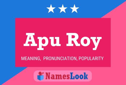 Apu Roy Namensposter