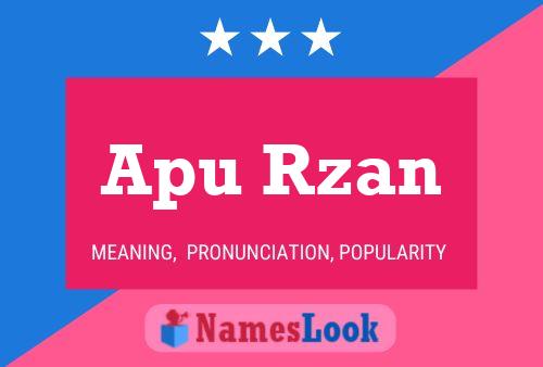 Apu Rzan Namensposter