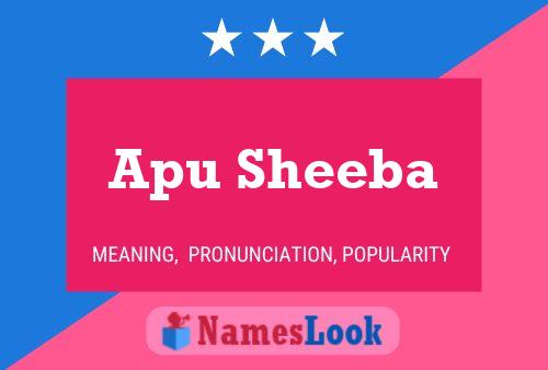 Apu Sheeba Namensposter