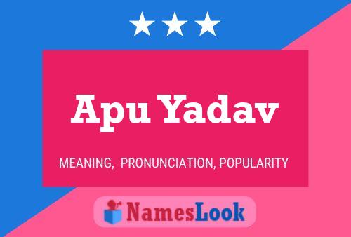 Apu Yadav Namensposter