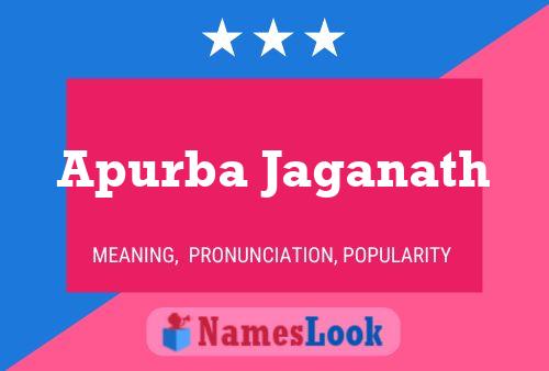 Apurba Jaganath Namensposter