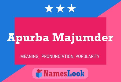 Apurba Majumder Namensposter