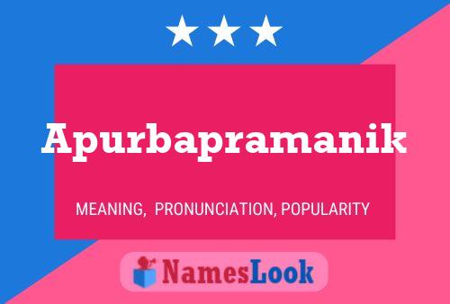 Apurbapramanik Namensposter