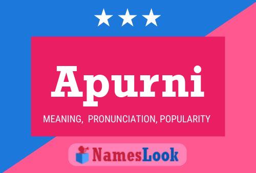 Apurni Namensposter