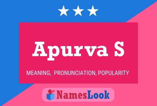 Apurva S Namensposter