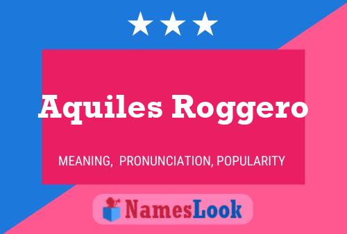 Aquiles Roggero Namensposter