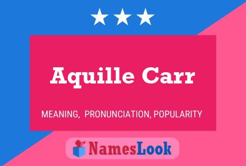 Aquille Carr Namensposter