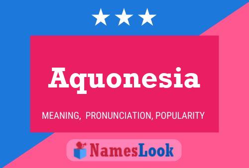 Aquonesia Namensposter