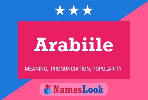 Arabiile Namensposter