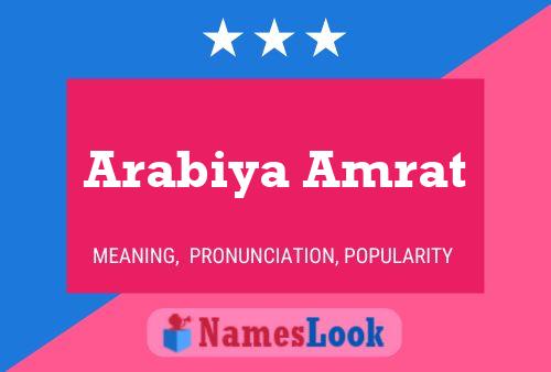 Arabiya Amrat Namensposter