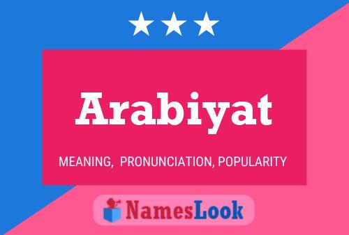 Arabiyat Namensposter