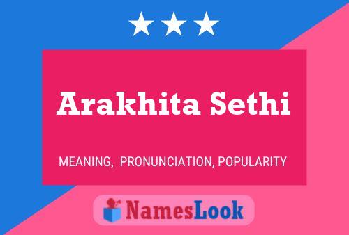 Arakhita Sethi Namensposter