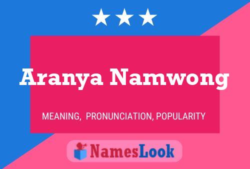 Aranya Namwong Namensposter