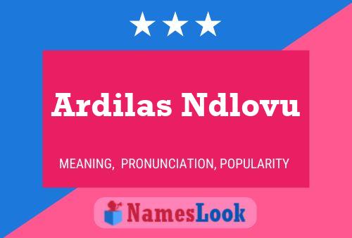 Ardilas Ndlovu Namensposter