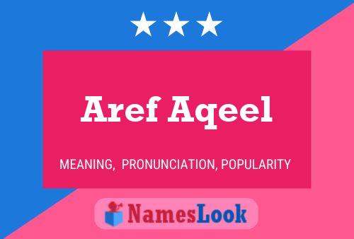 Aref Aqeel Namensposter