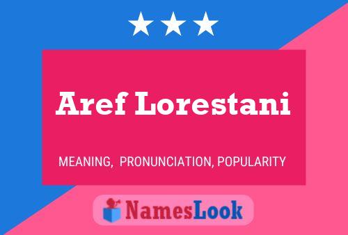 Aref Lorestani Namensposter