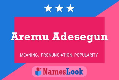 Aremu Adesegun Namensposter