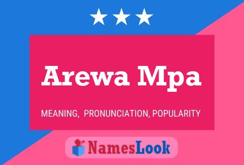 Arewa Mpa Namensposter