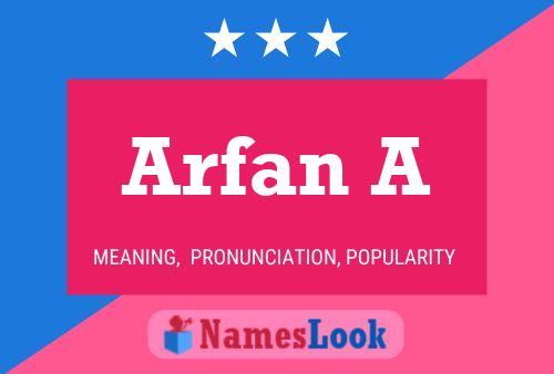 Arfan A Namensposter