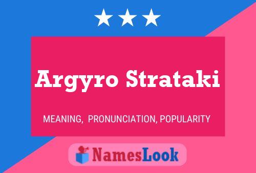 Argyro Strataki Namensposter