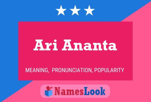 Ari Ananta Namensposter