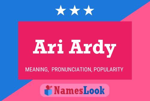 Ari Ardy Namensposter