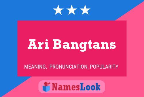 Ari Bangtans Namensposter