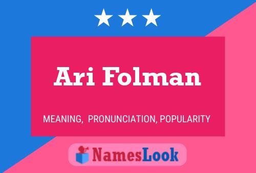 Ari Folman Namensposter