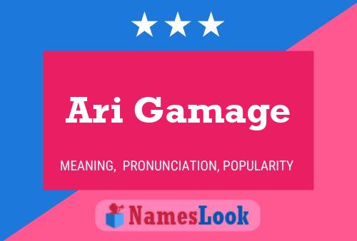 Ari Gamage Namensposter