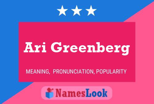 Ari Greenberg Namensposter