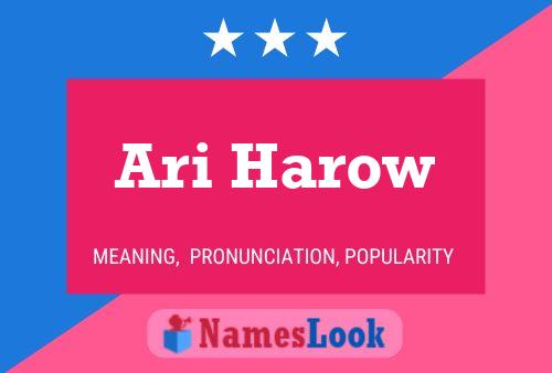 Ari Harow Namensposter