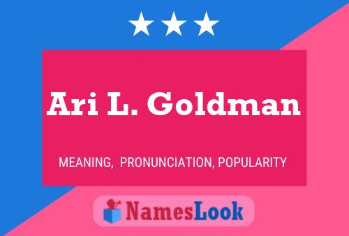 Ari L. Goldman Namensposter