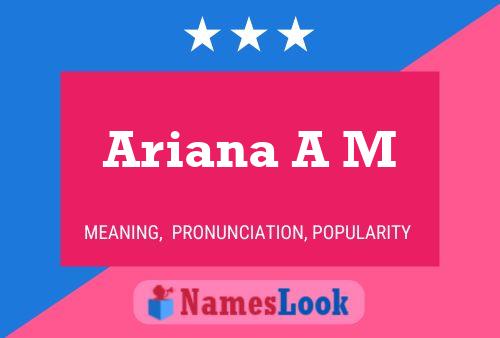 Ariana A M Namensposter