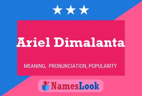 Ariel Dimalanta Namensposter