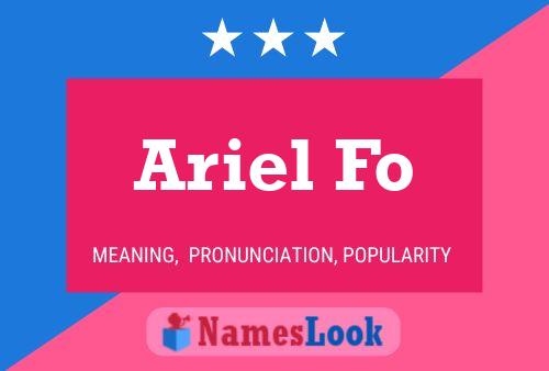 Ariel Fo Namensposter