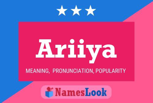 Ariiya Namensposter