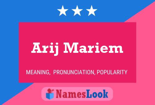 Arij Mariem Namensposter