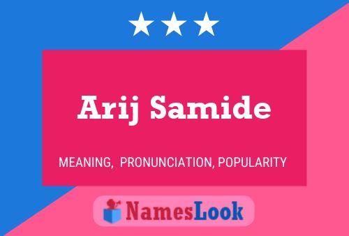 Arij Samide Namensposter