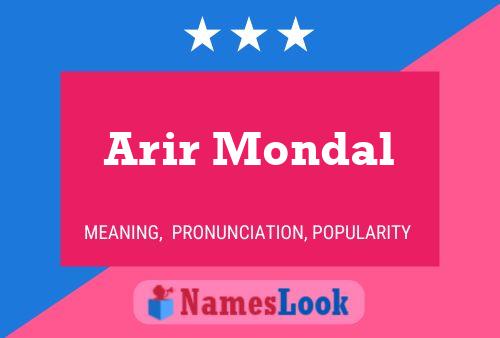 Arir Mondal Namensposter