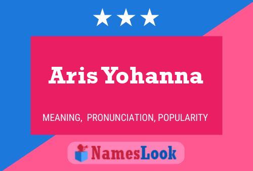 Aris Yohanna Namensposter