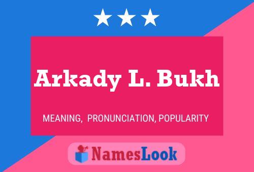 Arkady L. Bukh Namensposter